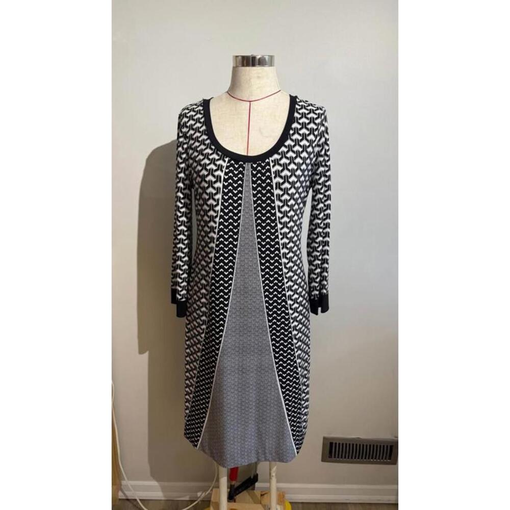 Calvin Klein Black and White Dress Women's M